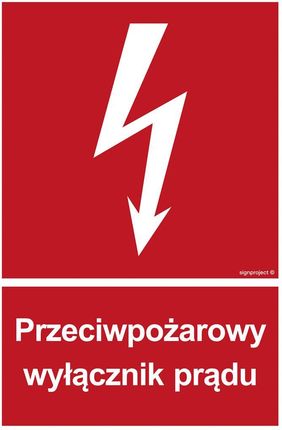 Bb012 Przeciwpożarowy Wyłącznik Prądu, Fs - Folia Samoprzylepna Fotoluminescencyjna (100X148Mm)