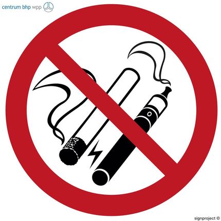 Gb058 Zakaz Palenia Tytoniu I Papierosów Elektronicznych, Fn - Folia Samoprzylepna (100X100Mm)