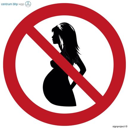 Gb059 Zakaz Wstępu Kobietom W Ciąży, Fs - Folia Samoprzylepna Fotoluminescencyjna (100X100Mm)