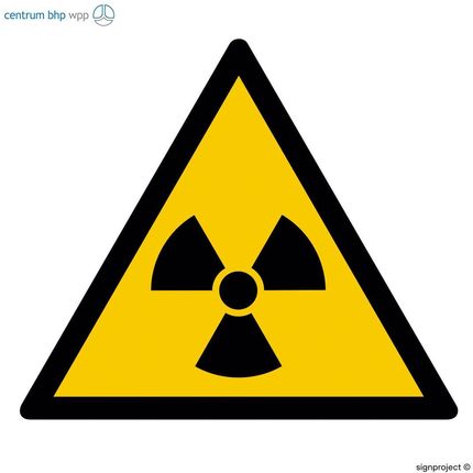 Gd003 Ostrzeżenie Przed Materiałem Radioaktywnym Lub Promieniowaniem Jonizującym, Fn - Folia Samoprzylepna (100X100Mm)