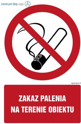 Gc080 Zakaz Palenia Na Terenie Obiektu, Fn - Folia Samoprzylepna (250X375Mm)