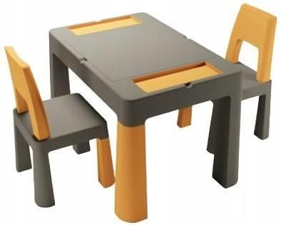 Tega Teggi Multifun 2+1 Komplet Stolik + Krzesełko Grafitowy / Musztardowy