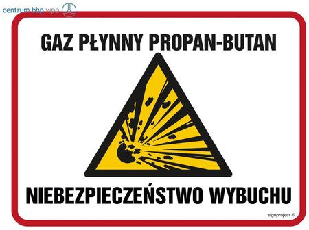 Nb012 Gaz Płynny Propan - Butan Niebezpieczeństwo Wybuchu, Fn - Folia Samoprzylepna (800X600Mm)