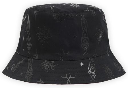 Cropp - Bawełniany dwustronny bucket hat - Czarny