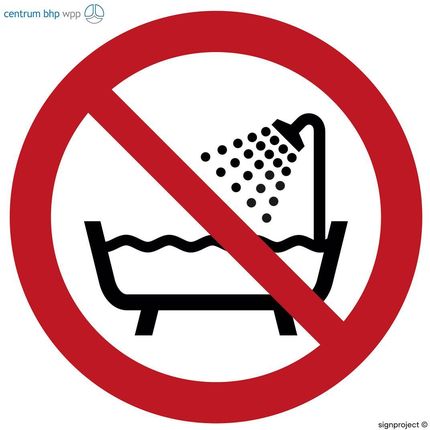Ga026 Zakaz Używania Urządzenia W Wannie Pod Prysznicem I W Zbiornikach Z Wodą, Fn - Folia Samoprzylepna (100X100Mm)