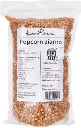 Kuchnia Zdrowia Popcorn Ziarno 1kg