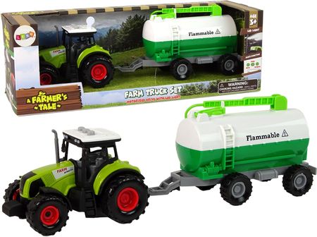 Leantoys Traktor Dla Dzieci Z Przyczepką Cysterna Autko Farma