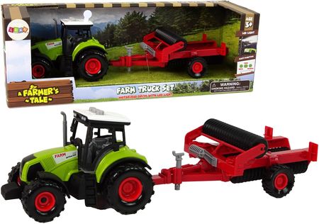 Leantoys Traktor Dla Dzieci Z Przyczepką Autko Farma