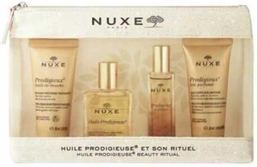 Nuxe Prodigieux Olejek Pod Prysznic 30 ml + Suchy Olejek Pielęgnacyjny 30ml + Perfumy 15ml + Mleczko Do Ciała 30ml