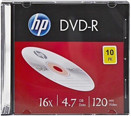 Hewlett-Packard Hp Dvd-R Dme00085-3, 4.7Gb, 16X, Slim Case, 10-Pack 12cm 69314 (DME000853)