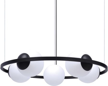 Czarno-biała lampa wisząca w stylu klasycznym 5011 z serii ORBIT