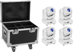 EUROLITE zestaw oświetleniowy 4x LED TMH-S60 ruchoma głowa Spot biała + skrzynia