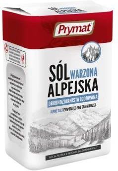 Prymat Sól Alpejska Warzona Drobnoziarnista Jodowana 1kg
