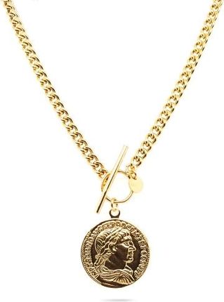 Goldengun Naszyjnik srebrny pozłacany - coin moneta 925