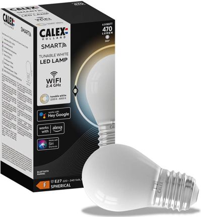 Calex Żarówka Led E27 P45 Smart Wifi 4,9W 470Lm Cct Tuya Filament