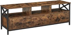 Songmics Szafka Rtv Rustykalna Z 3 Szufladami 147cm Loft