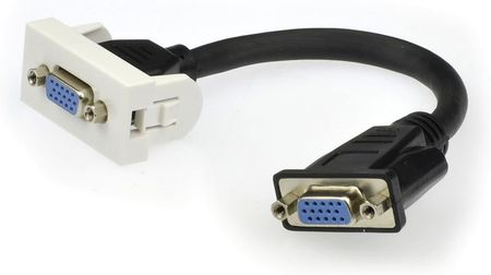 Spec Kable Gniazdo Monitorowe Svga 15Pin Z Przewodem 20Cm Moduł 1M 22,5X45 Biały Hq Mediabox