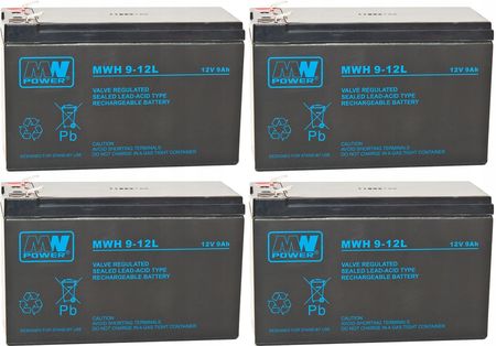 Mw Power APCRBC157 Zestaw Akumulatorów Ups Apc 4x Mwh 9-12L (RBC1574XMWH912L)