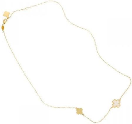 Złoty naszyjnik celebrytka z masą perłową CE.00988 pr.585
