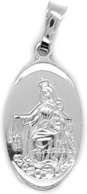 Goldengun Medalik srebrny otwarte serce Pana Jezusa i Matka Boska