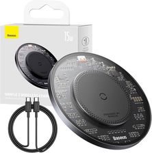 Baseus Bezprzewodowa Ładowarka Indukcyjna Simple 2 15W Z Kable Usb C Do