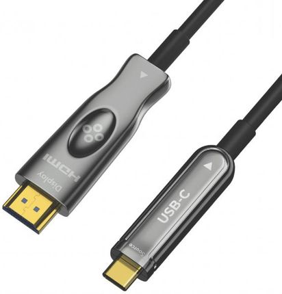Kabel przewód optyczny USB Typ-C na HDMI 10m Claroc 4K@60Hz (CLAROC-USBC-10M) Kopia