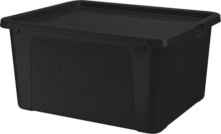 Pojemnik Pudło Plastikowe Pojemniki Z Pokrywą Multibox 40X33X20 Cm, 20 L Czarny