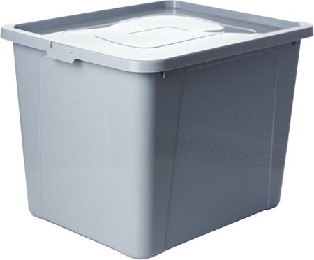 Pojemnik Pudło Plastikowe Pojemniki Z Pokrywą Multibox 40X33X30 Cm, 30 L Szary