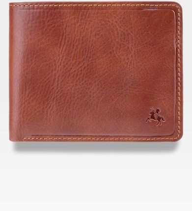 Viscont Bezpieczny Portfel Męski Średni Skórzany Czarny RFID TSC46 Jasny brązowy
