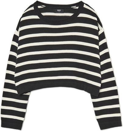 Cropp - Czarny sweter w paski - Czarny