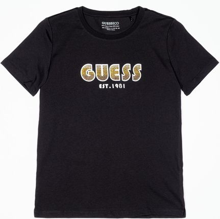 Damska Koszulka z krótkim rękawem Guess SS CN Shaded Logo Tee W3Yi39I3Z14-Jblk – Czarny