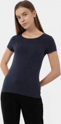 Damski t-shirt basic 4F 4FMM00TTSHF731 - granatowy