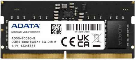 ADATA DDR5 8GB SO-DIMM 4800MHz (AD5S48008GS)