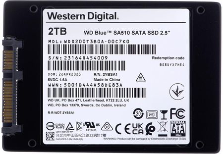 Dysk SSD WD Blue 2Tb 2,5 (WDS200T3B0A) - Opinie i ceny na Ceneo.pl