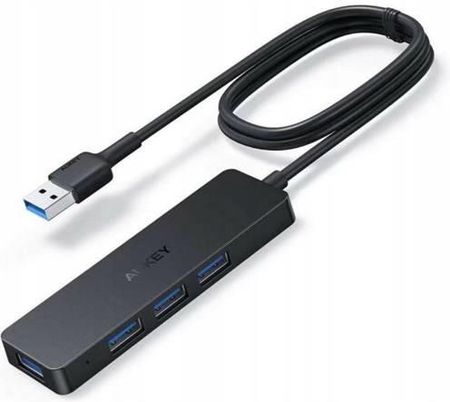 Aukey CB-H37 Hub 4 x Usb 3.0 5 Gb/s Czarny (CBH37)