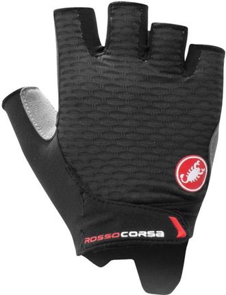 Castelli Kolarskie Rękawiczki Z Krótkimi Palcami Rosso Corsa 2 W Czarny