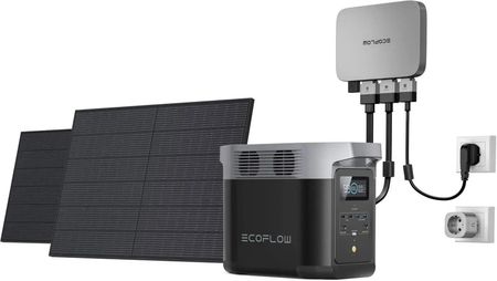 Balkonowy system solarny EcoFlow PowerStream – Delta Pro + 2x tracker słoneczny