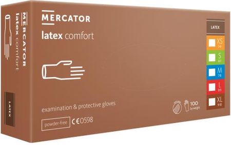 Rękawiczki MERCATOR COMFORT lateksowe diagnostyczne