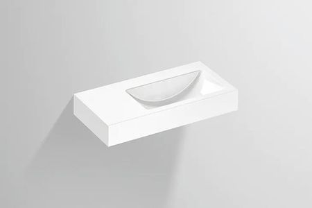 Umywalka nablatowa Alape WT.PR800H.R 80x40,5x13,5cm, biała 4207500000