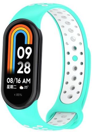 Bizon Pasek Strap Watch Octo Do Xiaomi Mi Smart Band 8 Miętowo Biały