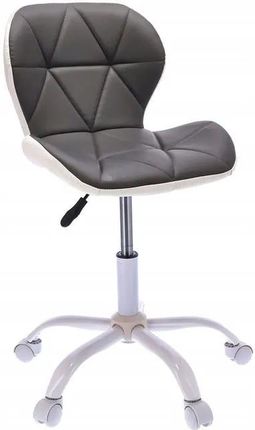 Elior Szaro-Białe Krzesło Obrotowe Pikowane Do Biurka - Igos 3X