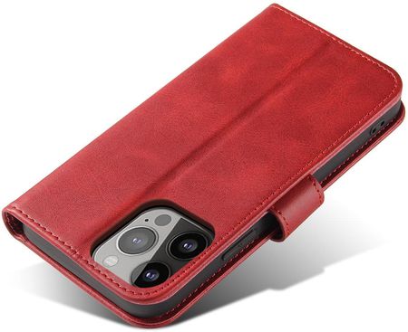 Hurtel Etui Portfel Z Klapką Podstawką Do Iphone 15 Plus Magnet Case Czerwone - zdjęcie 3