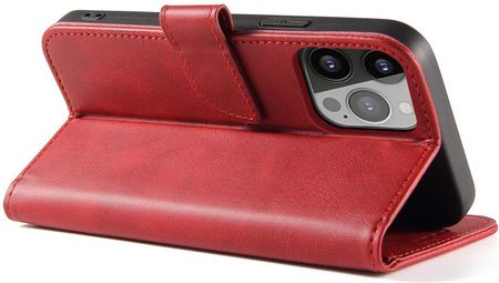 Hurtel Etui Portfel Z Klapką Podstawką Do Iphone 15 Plus Magnet Case Czerwone - zdjęcie 6