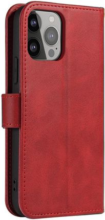Hurtel Etui Portfel Z Klapką Podstawką Do Iphone 15 Plus Magnet Case Czerwone - zdjęcie 4