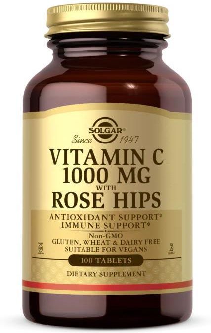 Solgar Vitamin C 1000 Mg With Rose Hips 100 Tabl Opinie I Ceny Na Ceneo Pl