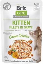 Brit Care Cat Kitten Fillets In Gravy Choice Chicken Enriched With Sea Buckthorn And Nasturtium 24x85g