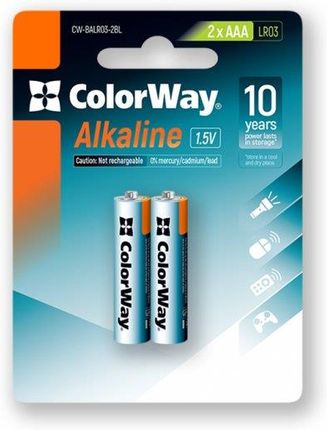 Baterie ColorWay Alkaline Power AAA, 2 szt.blister
