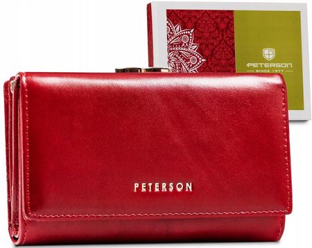 Klasyczny skórzany portfel damski — Peterson