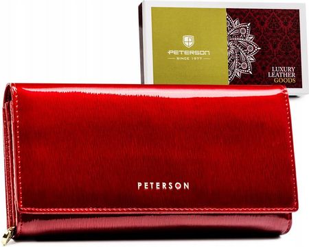 Pojemny, skórzany portfel damski z systemem RFID — Peterson