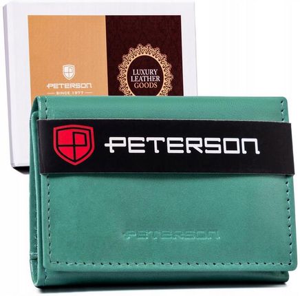 Mały, skórzany portfel damski na zatrzask — Peterson